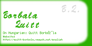 borbala quitt business card